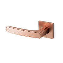 1871L Frame Q deurkruk op rozet linkswijzend, satin rosé goud/rosé goud