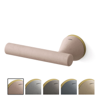 8021L Juno deurkruk op rozet linkswijzend, satinmessing-blos