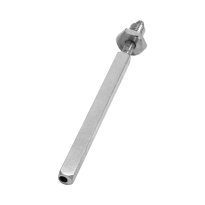 Wisselstift excentrisch vast/draaibaar M10x35 mm / 8x8x110 mm t.b.v. deurdikte 68 mm