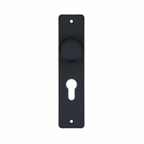 Aluminium binnendeurschild rechthoekig met knop 180x41x6 mm PC55, zwart