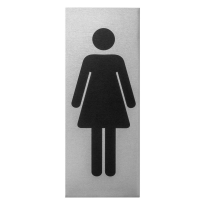 Aluminium pictogram 'Dames' rechthoekig