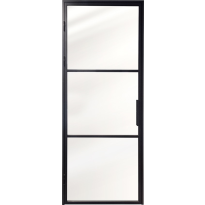Austria deur/kozijn combinatie Nero Industriale Milano 56x37mm aluminium rechts, 88x256,5cm