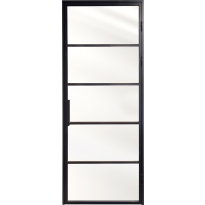 Austria deur/kozijn combinatie Nero Industriale Piave 56x37mm aluminium links, 93x231,5cm