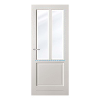 Blank vlak glas t.b.v. Colourlux Brest, 83x231,5cm