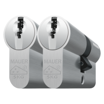 Cilinderslot Mauer, MLP serie, dubbele cilinder gelijksluitend per 2, met kerntrekbeveiliging