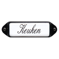 Deurbordje emaille 'Keuken' model oor