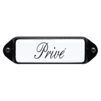 Deurbordje emaille 'Privé' model oor