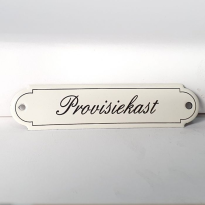 NP-KS-S2-18 TopEmaille Crème deurbordje 'Provisiekast' 115x27mm