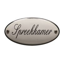 Deurbordje emaille 'Spreekkamer' ovaal
