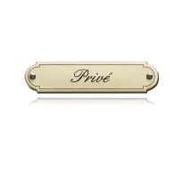 NP-KS-S1-23 TopEmaille crème deurbordje 'Trekken' gebold klassiek 80x22mm