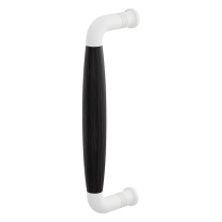 Deurgreep ton model Ika 207mm wit met ebbenhout gebogen nekje