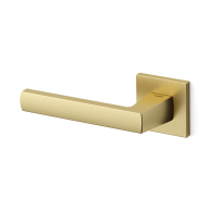 Deurkruk op rozet Fan 1291 satinmessin 50x50mm - linkswijzend