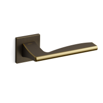 Deurkruk op rozet Link 1031 mat brons 50x50mm - rechtswijzend