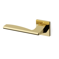 Deurkruk op rozet Link 1031 messing gepolijst 50x50mm - linkswijzend
