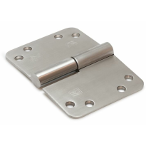 Dulimex kogelstiftpaumelle kantelaaf RVS ronde hoek 125x89mm SKG3 DIN rechts