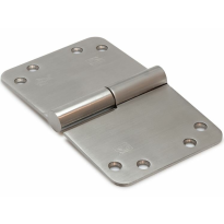 Dulimex kogelstiftpaumelle kantelaaf RVS ronde hoek 150x89mm SKG3 DIN links