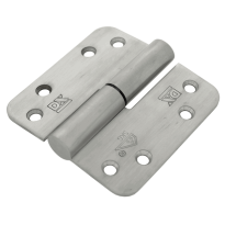 Dulimex kogelstiftpaumelle RVS ronde hoek 89x89mm SKG3 DIN links