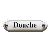 NP-KS-R1-6 TopEmaille Crème deurbordje 'Douche' gebold klassiek 80x22mm