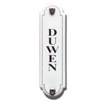 NP-KS-R1-7 TopEmaille crème deurbordje 'Duwen' 80x22mm