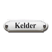 NP-KS-R1-13 TopEmaille Crème deurbordje 'Kelder' 80x22mm