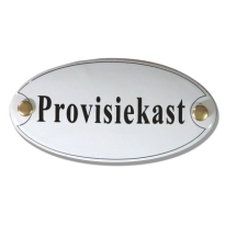 Emaille deurbordje 'Provisiekast'