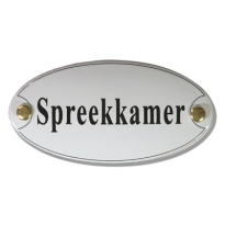 Emaille deurbordje 'Spreekkamer'