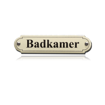 Emaille deurbordje 'Studeerkamer' gebold klassiek