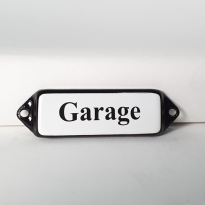 'Garage' deurbordje emaille model oor