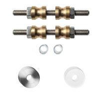 Glasdeur bevestigingsset t.b.v grepen met dubbelzijdige bevestiging RVS rozet 19x2mm