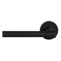 GPF deurklink op ronde rozet, Hipi Deux, links-/ rechtswijzend, Zwart