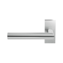 GPF1015.01L Toi deurkruk op rechthoekige rozet linkswijzend RVS, 70x32x10mm