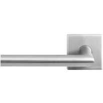 GPF1016.02L Toi deurkruk op vierkante rozet, 50x50x8mm linkswijzend RVS
