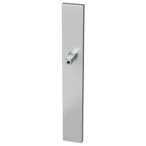 GPF1100.75.442 langschild XL rechthoekig PC72 RVS geborsteld met vastgelaste knopvastzetter