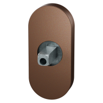 GPF1104.A2.0400 ovaal rozet 70x32x10mm Bronze blend met vastgelaste knopvastzetter