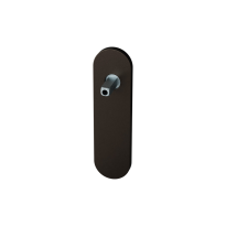 GPF1110.A1.400 kortschild afgerond blind Dark blend met vastgelaste knopvastzetter