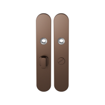 GPF1120.A2 langschild afgerond WC57/5 grote knop Bronze blend