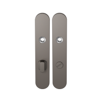 GPF1120.A3 langschild afgerond WC72/8 grote knop Mocca blend