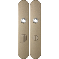 GPF1120.A4 langschild afgerond WC63/8 grote knop Champagne blend