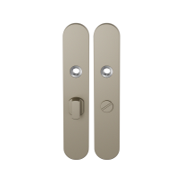 GPF1120.A4 langschild afgerond WC57/5 grote knop Champagne blend