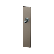 GPF1125.A3.411 langschild rechthoekig BB72 Mocca blend met vastgelaste knopvastzetter