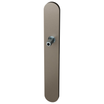 GPF1170.A3.442 langschild XL afgerond PC72 Mocca blend met vastgelaste knopvastzetter