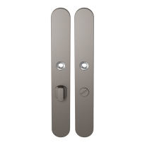 GPF1170.A3 langschild afgerond WC57/5 grote knop Mocca blend