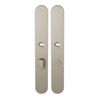 GPF1170.A4 langschild afgerond WC57/5 grote knop Champagne blend