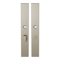 GPF1175.A4 langschild rechthoekig WC55/8 grote knop Champagne blend