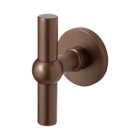 GPF3045.A2 Bronze blend kruiskruk Hipi op ronde rozet vast incl. knopvastzetter
