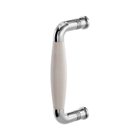 GPF4913.49B deurgreep Ika RVS gepolijst/eiken whitewash gebogen 157x62/141mm