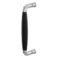 GPF4931.09C deurgreep Ika RVS geborsteld/ebbenhout gebogen 207x63/191mm