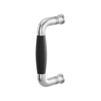 GPF4952.09A deurgreep Ika RVS geborsteld/zwart gebogen 130x60/114mm