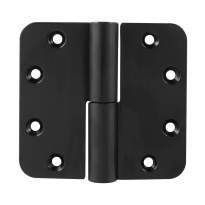 GPF6351.60 paumelle 89x96 mm smeedijzer zwart DIN links ronde hoek