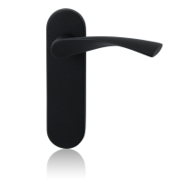 GPF8225.10L Kino deurkruk op kortschild zwart linkswijzend blind